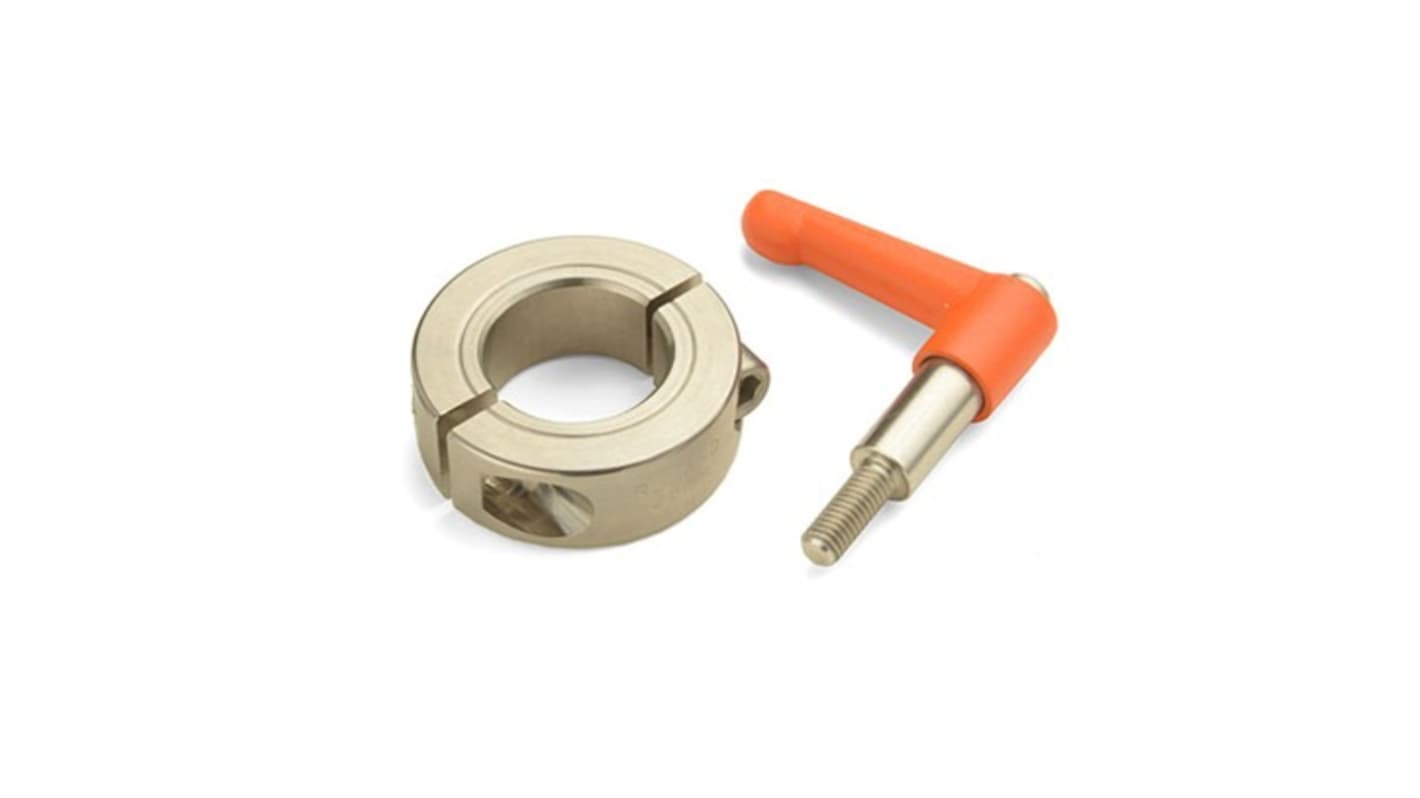 Ruland Shaft Collar, Two Piece, Clamp, Bore 40mm, OD 60mm, W 15mm, Stainless Steel 316