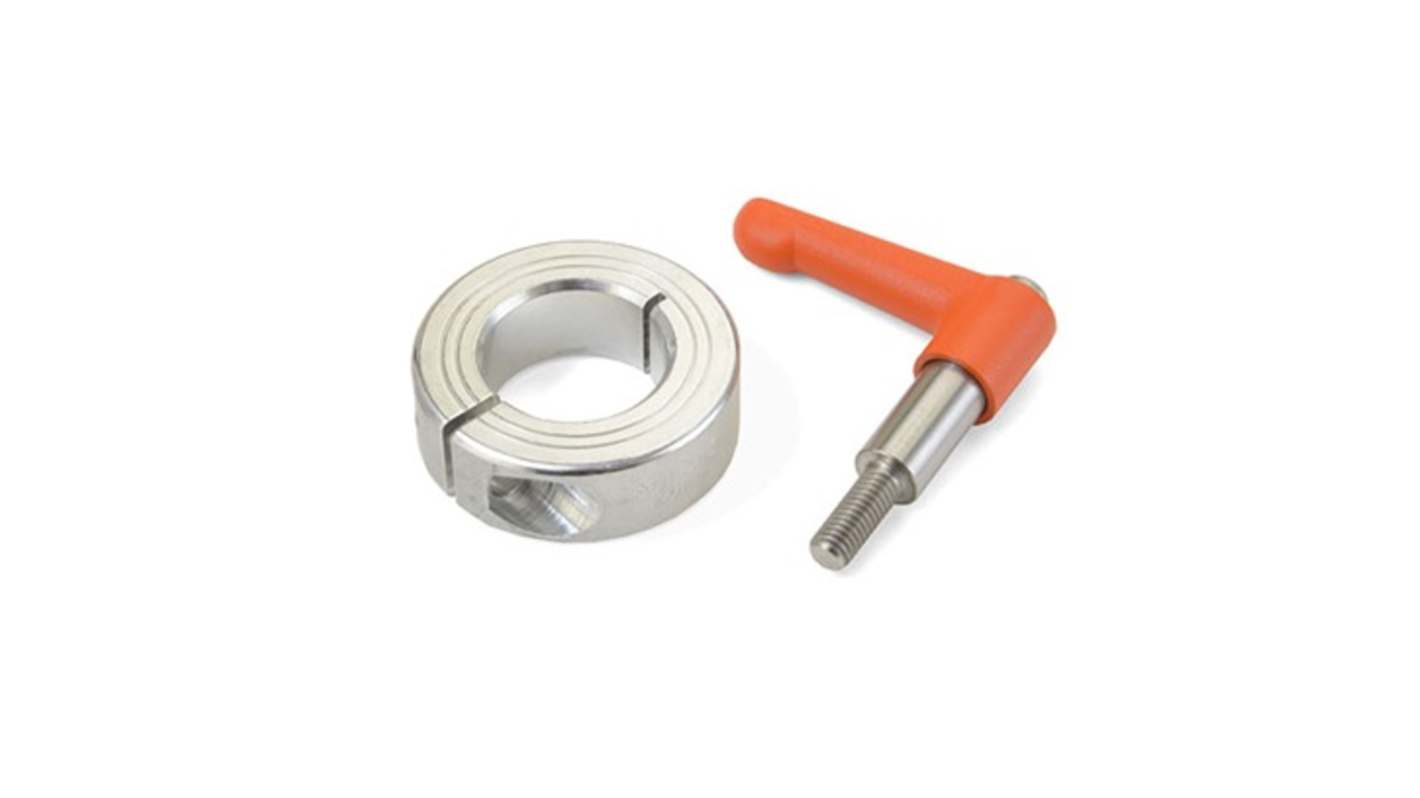 Ruland Shaft Collar, One Piece, Clamp, Bore 30mm, OD 54mm, W 15mm, Aluminium