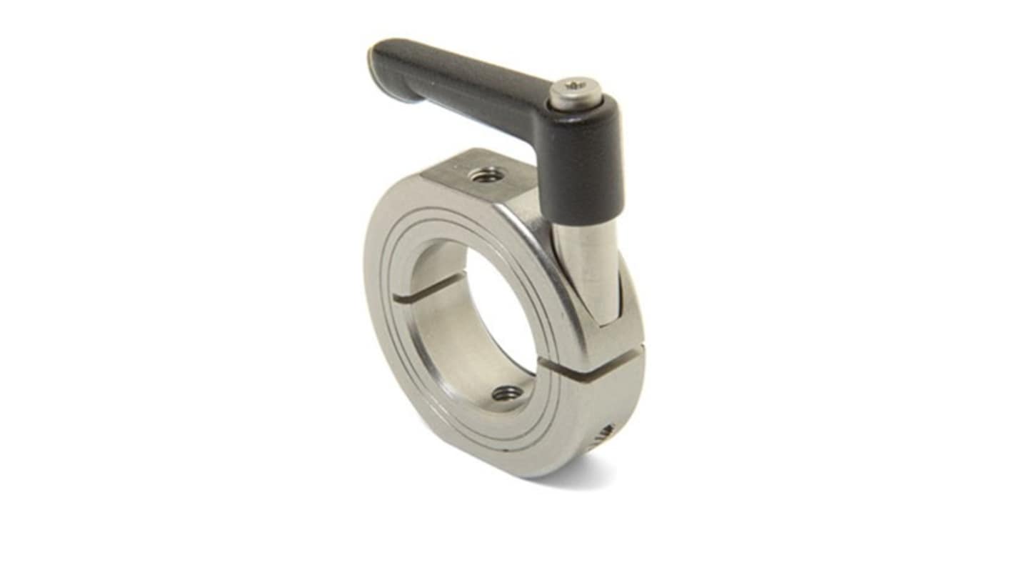 Ruland Shaft Collar, One Piece, Clamp, Bore 20mm, OD 40mm, W 15mm, 303 Stainless Steel