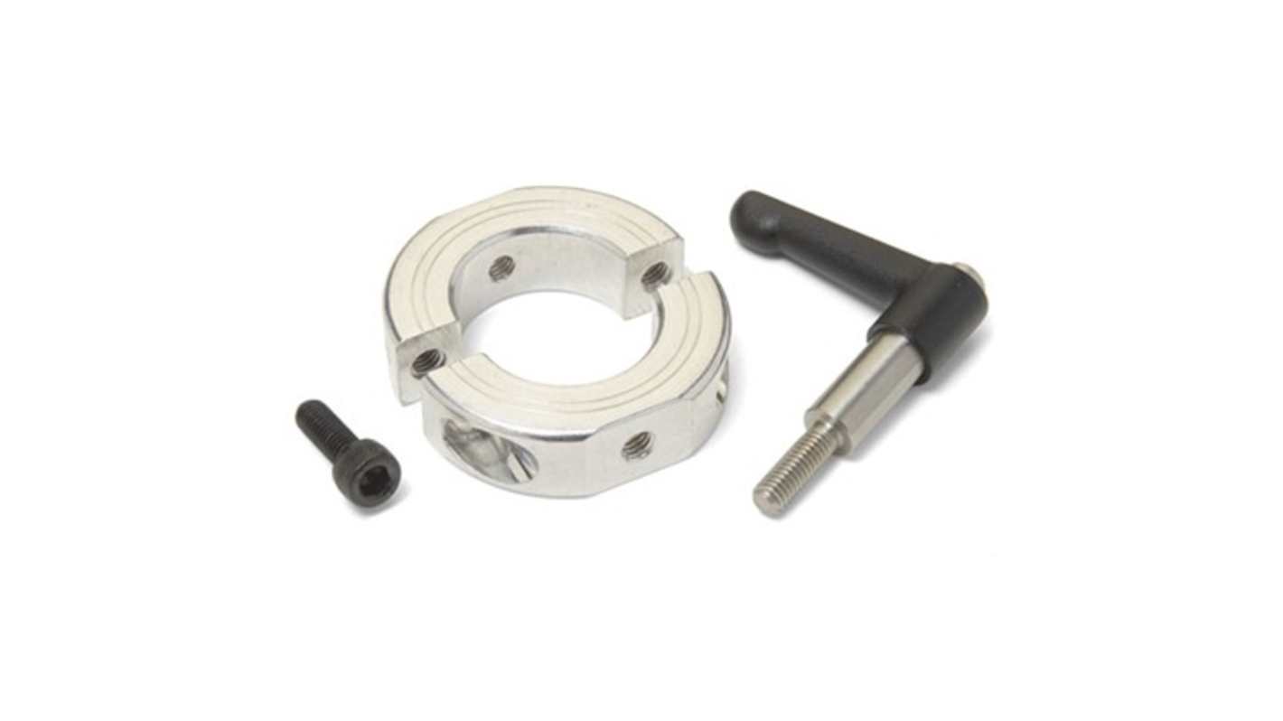 Ruland Shaft Collar, Two Piece, Clamp, Bore 40mm, OD 60mm, W 15mm, Aluminium
