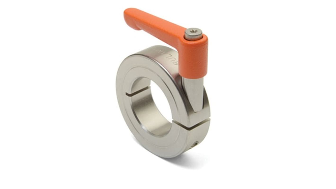 Ruland Shaft Collar, One Piece, Clamp, Bore 20mm, OD 40mm, W 15mm, Stainless Steel 316