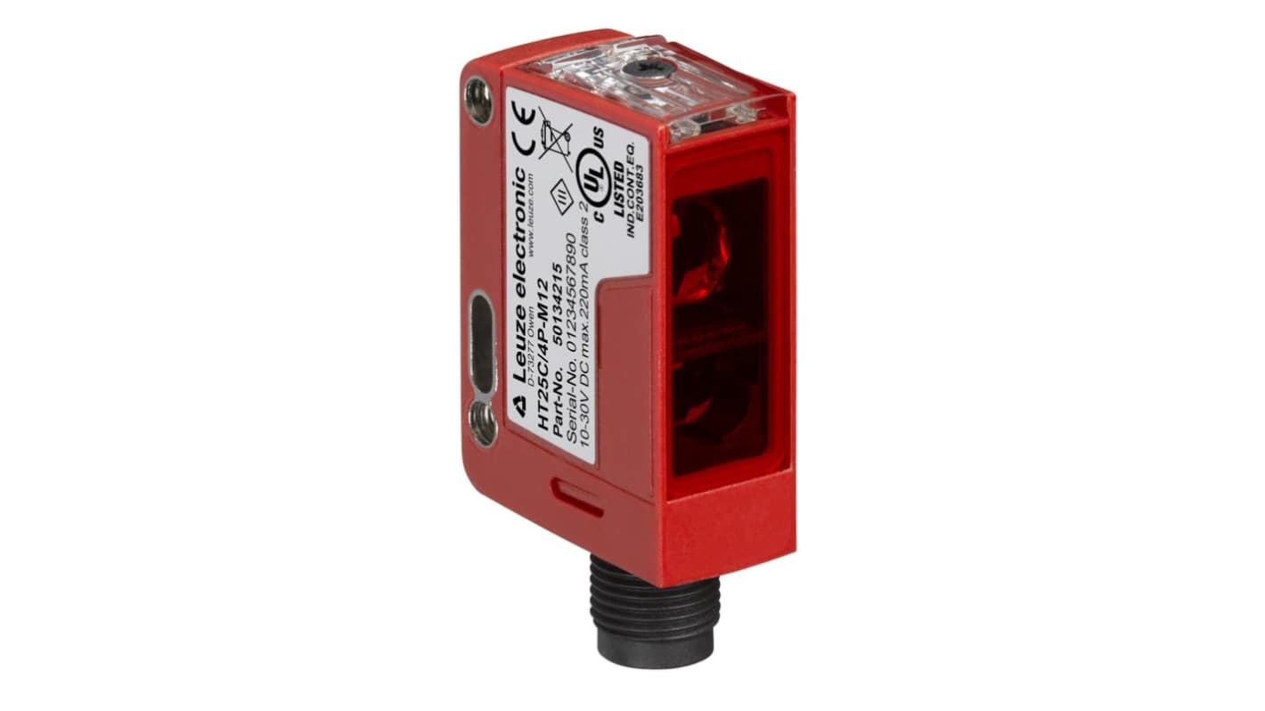 Leuze Diffuse Reflection Photoelectric Sensor, Rectangular Sensor, 0 → 0.6 m Detection Range