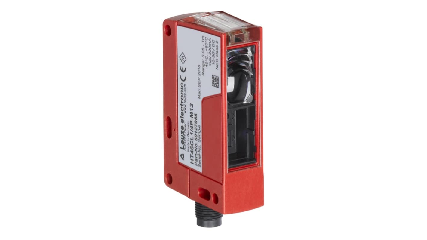 Leuze Diffuse Reflection Photoelectric Sensor, Rectangular Sensor, 0.05 → 1 m Detection Range