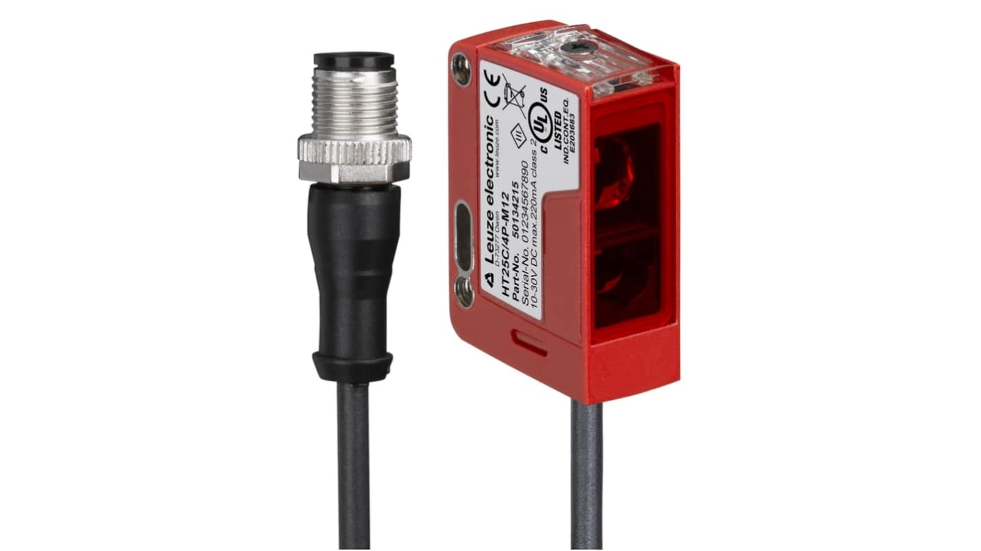 Leuze Diffuse Reflection Photoelectric Sensor, Rectangular Sensor, 0 → 1.2 m Detection Range