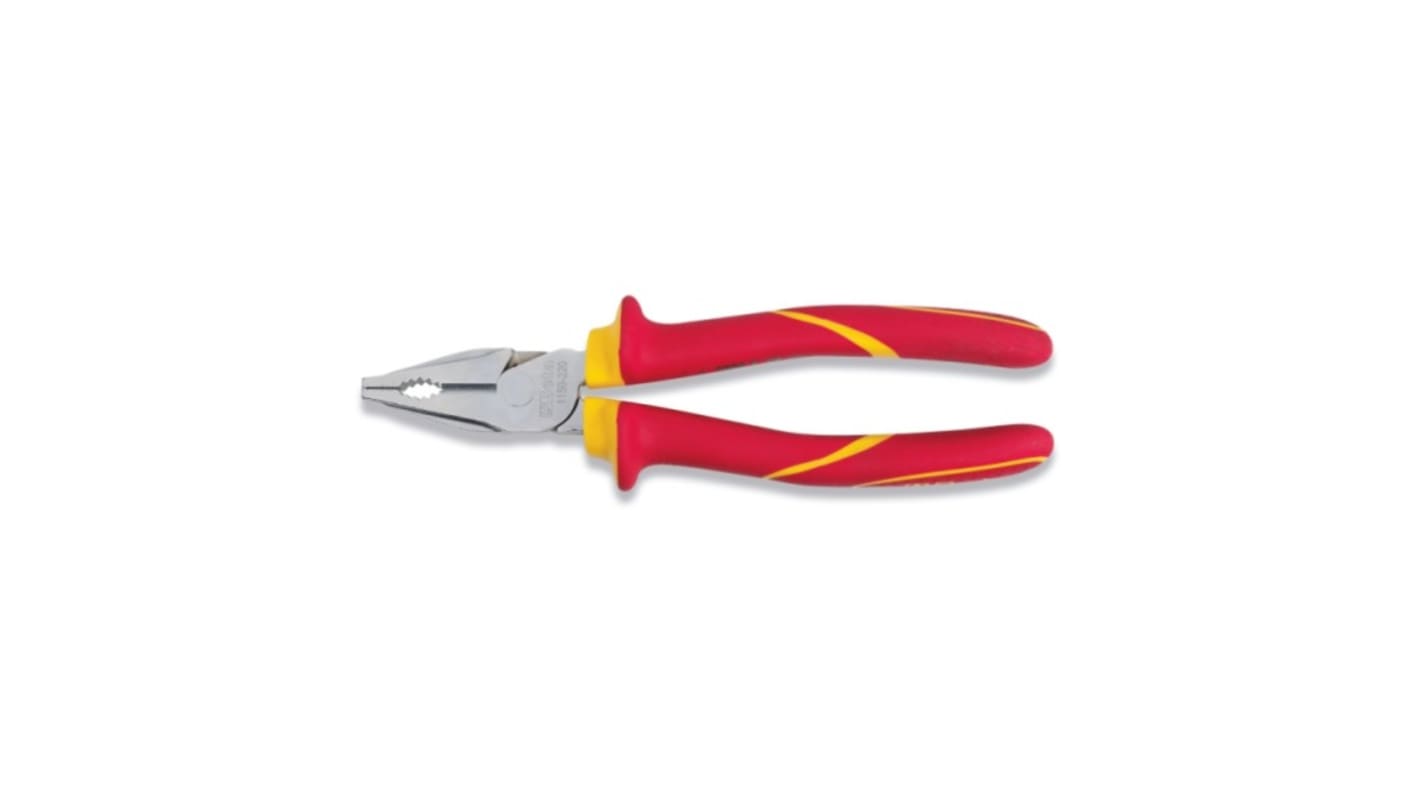 BETA 1150MQ 180 Pliers, 180 mm Overall, Angled Tip, VDE/1000V, 39mm Jaw