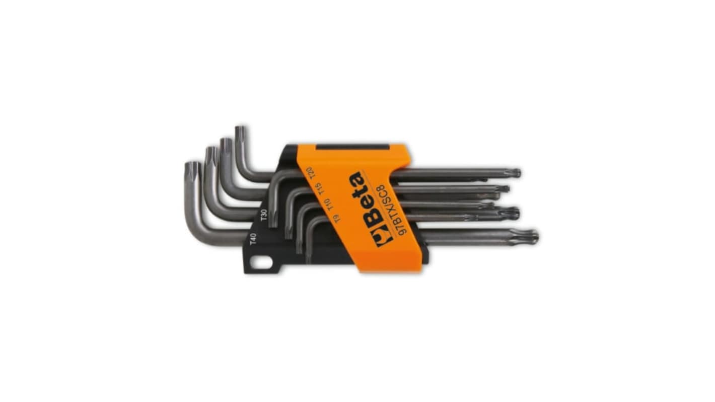 BETA 8-Piece Torx Key Set, 9 → 40 mm Size, Ball Nose Shape