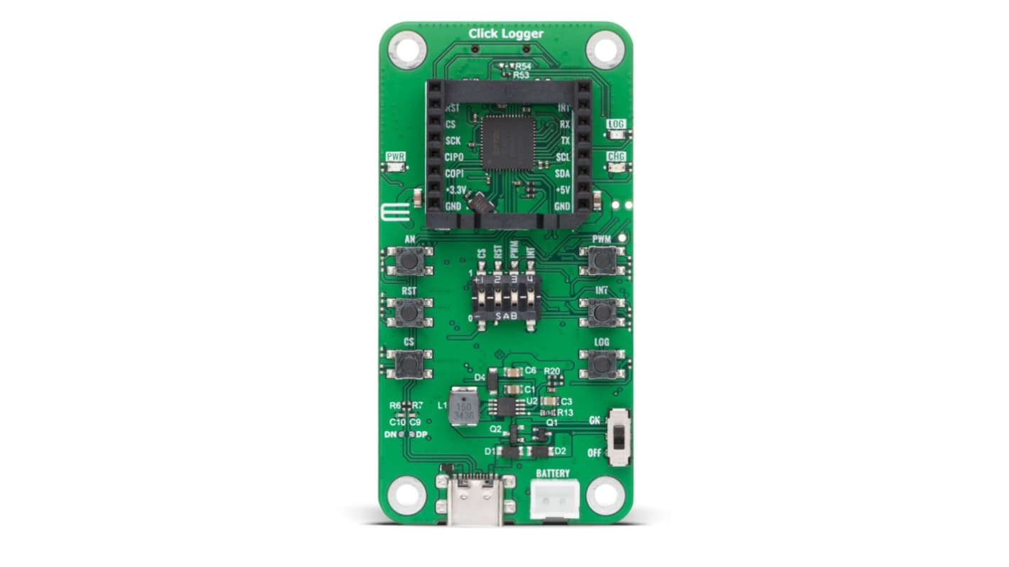 MikroElektronika Click Logger Sensor Add-On Board Add On Board for 8 Bit MCU Industrial