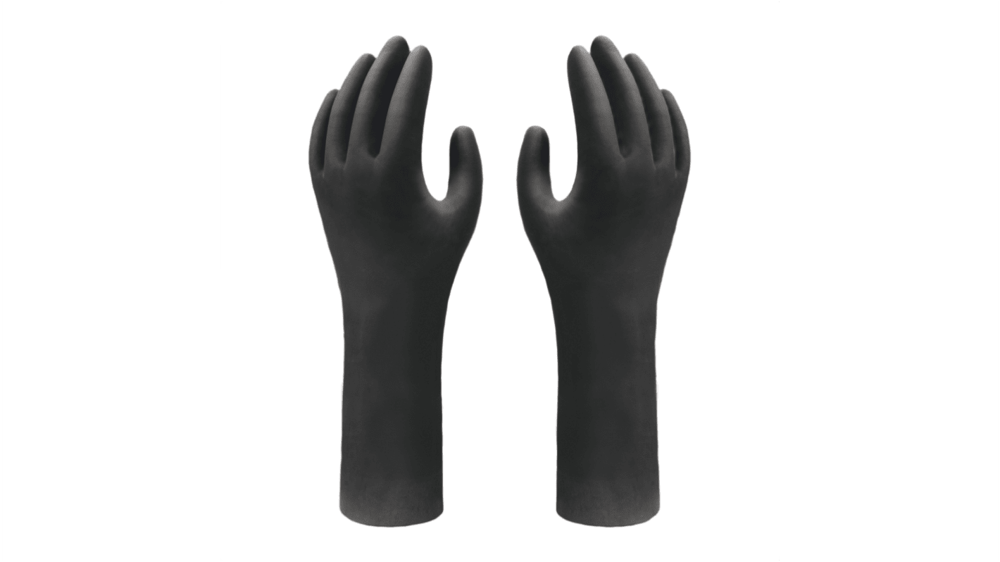 Showa Showa Black Nitrile Anti-Static Work Gloves, Size S, Uncoated Coating