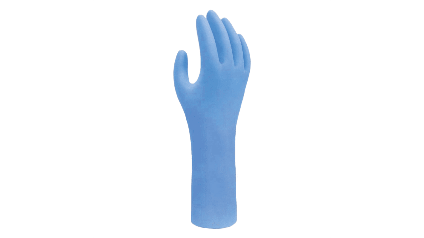 Showa Showa Blue Nitrile Anti-Static Work Gloves, Size XS, Uncoated Coating