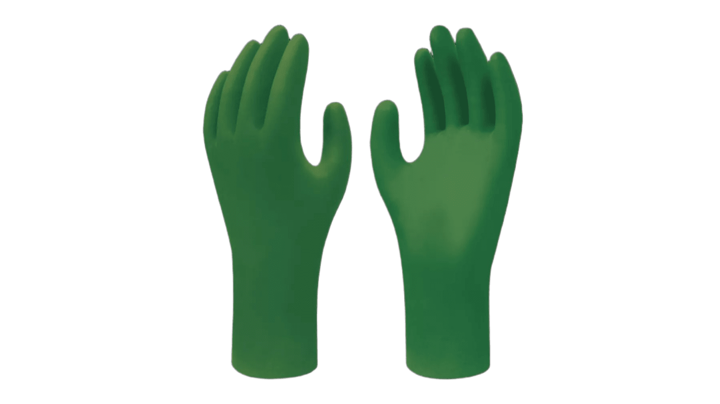 Skytec Haika Green Natural Rubber Special Purpose Work Gloves, Size 5.5, Uncoated Coating