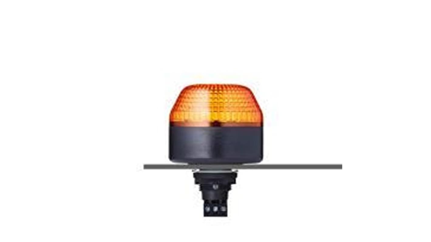 AUER Signal M22 Series Series Orange Multiple Effect Beacon, 12 V, Panel Mounted, LED Bulb, IP65