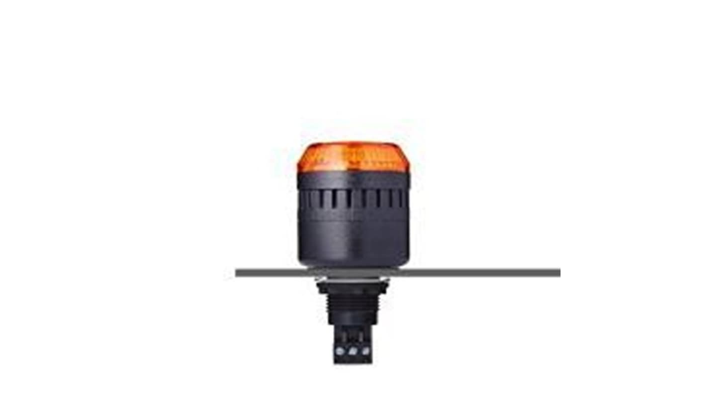 AUER Signal M22 Series Series Orange Buzzer Beacon, 12 V ac/dc, IP65, Panel Mount, 100dB at 1 Metre