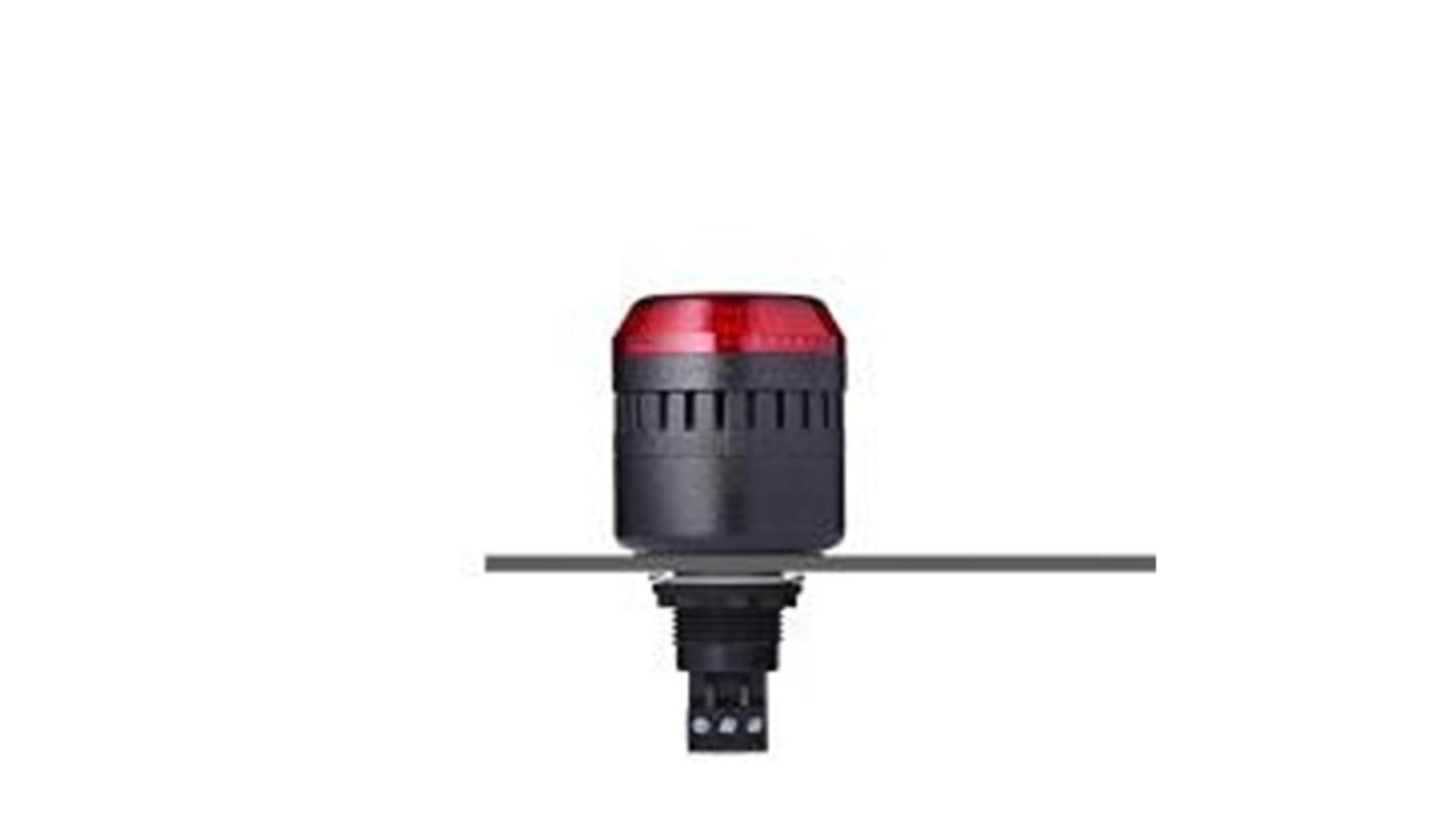 AUER Signal M22 Series Series Red Buzzer Beacon, 120 V ac, IP65, Panel Mount, 100dB at 1 Metre