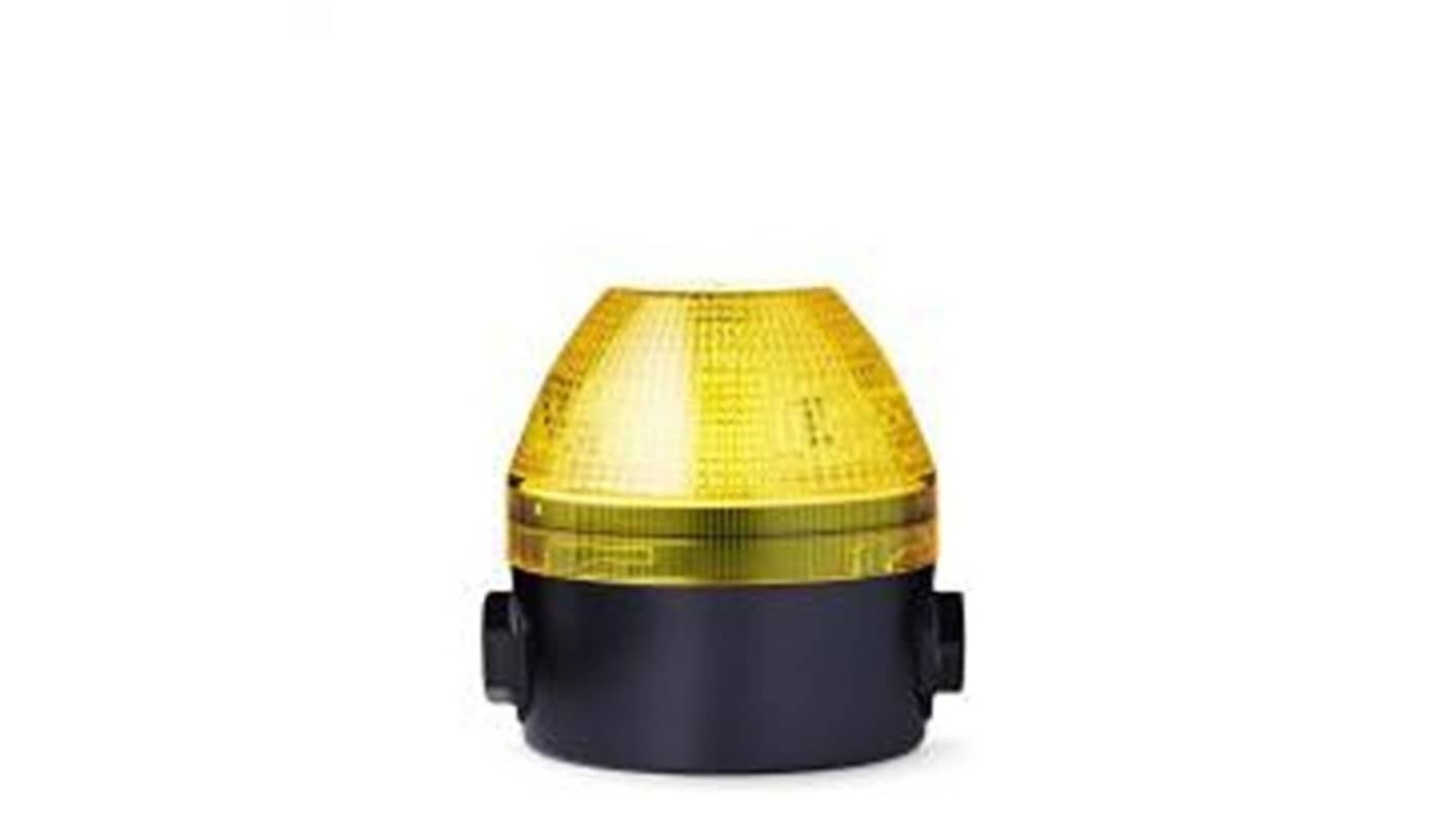 AUER Signal N Series Series Yellow Multiple Effect Beacon, 110 → 240 V, Tube Mounted, LED Bulb, IP65, IP67