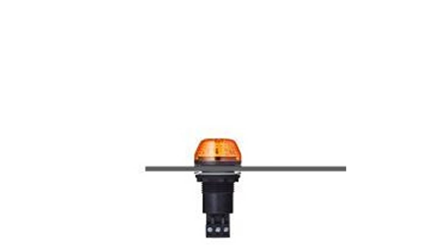 AUER Signal 橙色闪光LED警示灯, 12 V, 面板安装, IP65