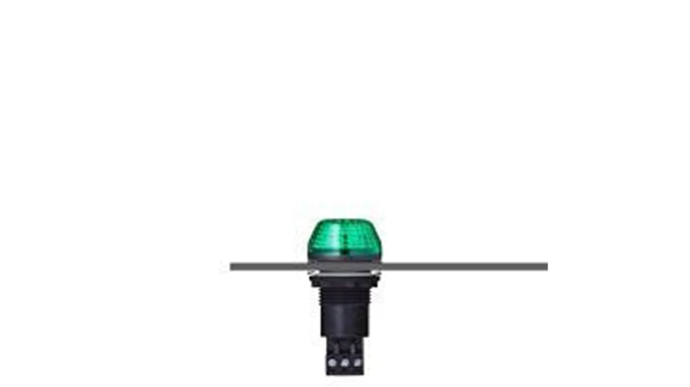 AUER Signal M22 Series Series Green Multiple Effect Beacon, 110 → 120 V, Panel Mounted, LED Bulb, IP65