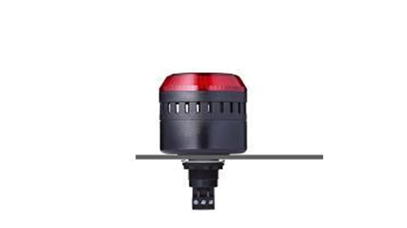 AUER Signal M22 Series Series Red Buzzer Beacon, 120 V ac, IP65, Panel Mount, 103dB at 1 Metre