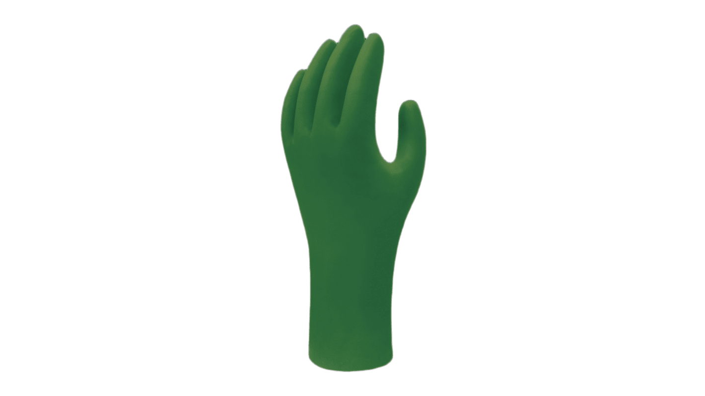 Showa Showa Green Nitrile Anti-Static Work Gloves, Size XXL, Uncoated Coating