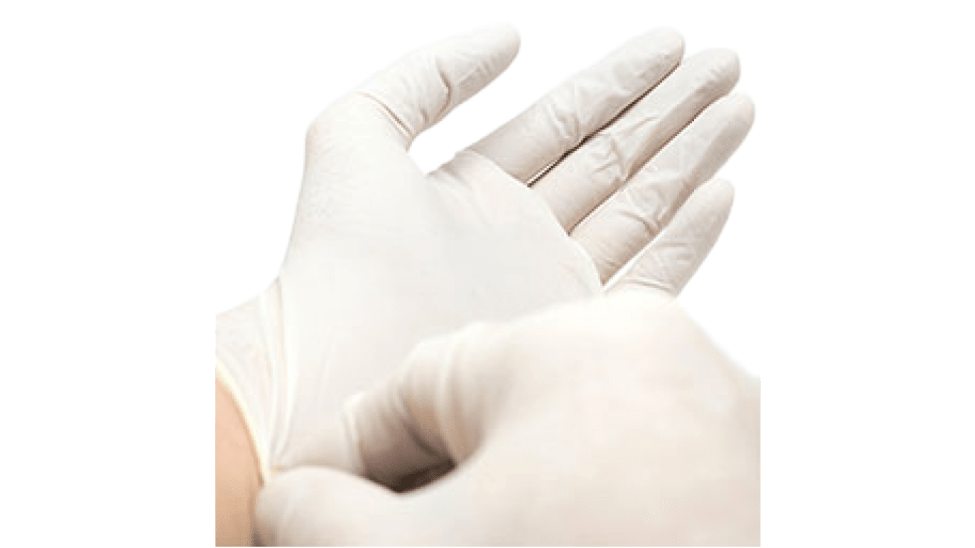 Skytec Puro White Nitrile Puncture Resistant Work Gloves, Size M, Uncoated Coating