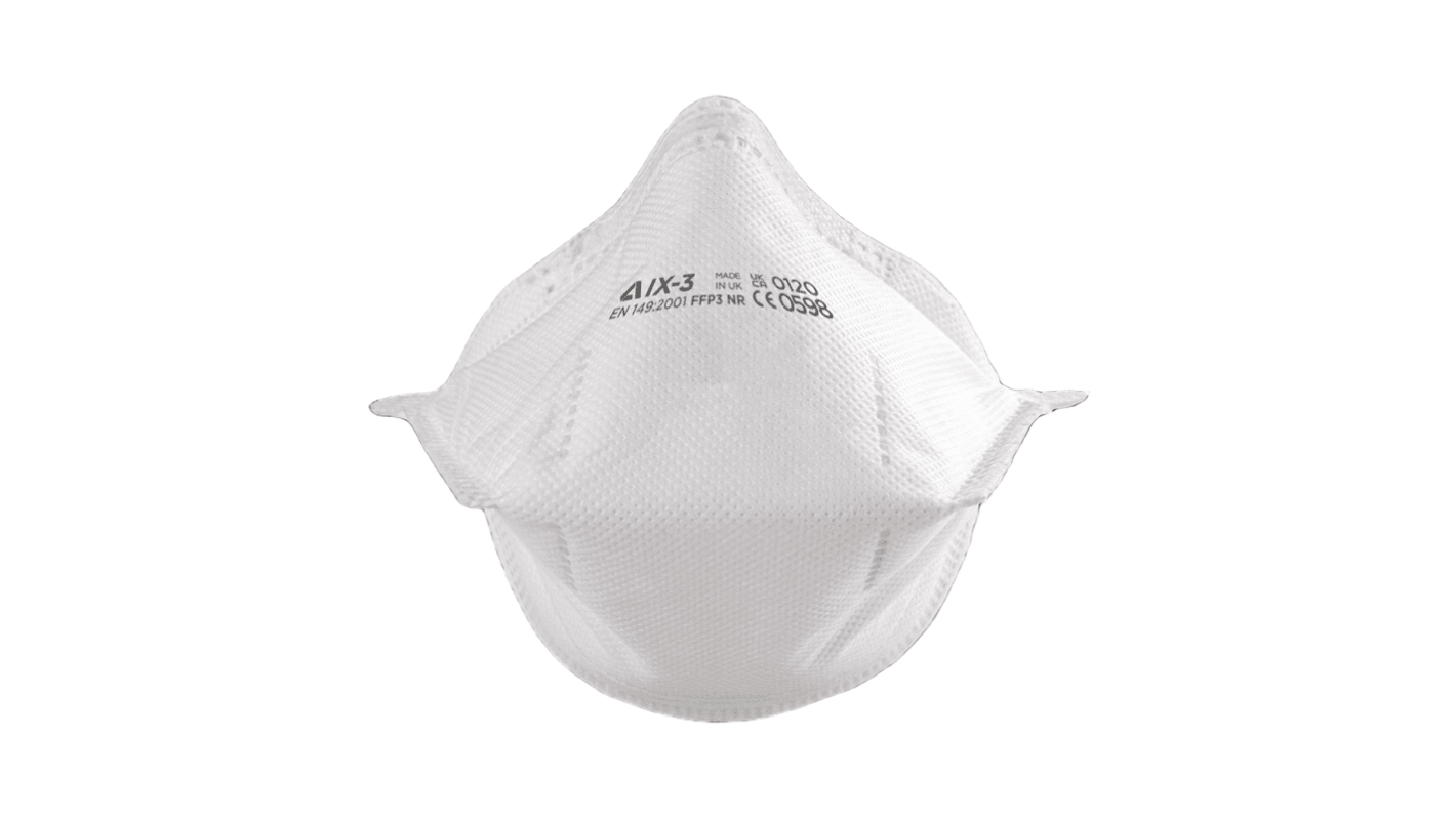 Skytec ASRIX Series Disposable Respirator for General Purpose Protection, FFP3, Valved, Fold Flat 20Each per Package