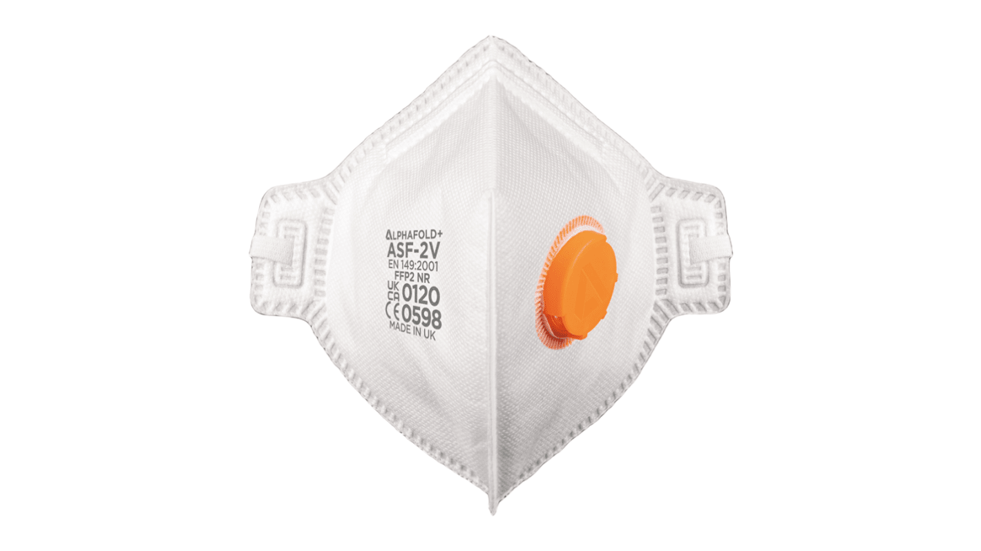 Skytec ASRASF Series Disposable Respirator for General Purpose Protection, FFP2 NR, Valved, Fold Flat 15Each per Package