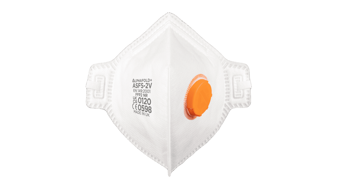 Skytec ASRASF Series Disposable Respirator for General Purpose Protection, FFP2 NR, Valved, Fold Flat 15Each per Package