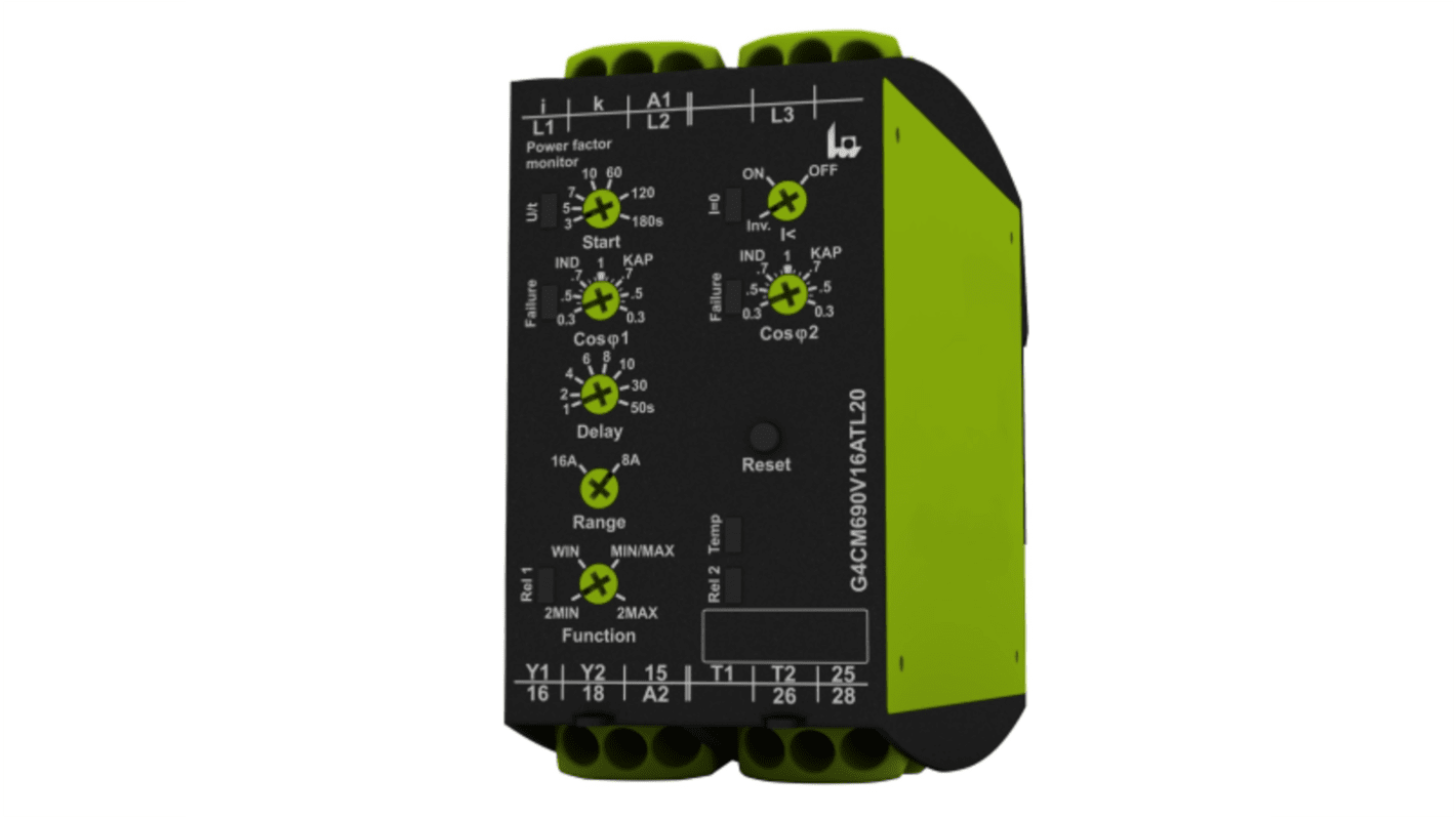 Tele Phase Monitoring Relay, 1, 3 Phase, DIN Rail