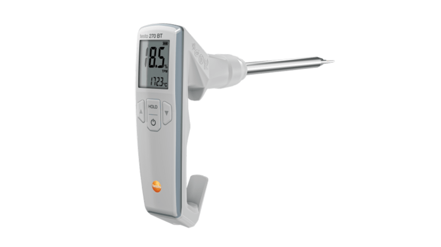Testo 0563 0102 Surface Digital Thermometer for Temperature measurement Use, General Probe, 1 Input(s), +200°C Max, ± 2
