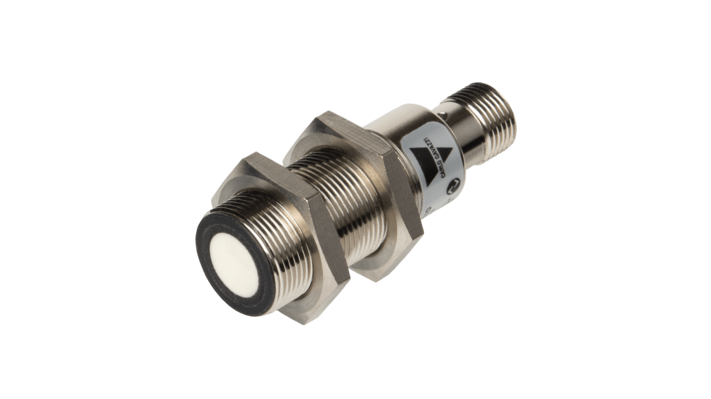 Carlo Gavazzi Capacitive Barrel Ultrasonic Sensor, M12, 1500 mm Detection, IO-Link 4-20 mA NO/NC, 18 → 30 V dc