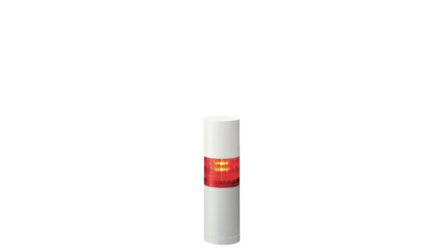 Patlite LED多层警示灯, 1个发光元件, 24V dc电源, 带蜂鸣器, LR5系列