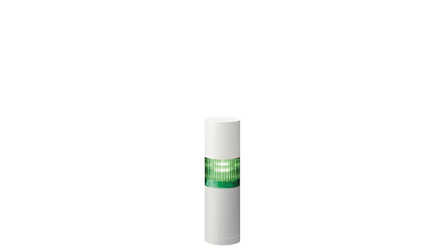 Patlite LR5 Series Green Buzzer Signal Tower, 1 Lights, 24 V dc, Direct Mount