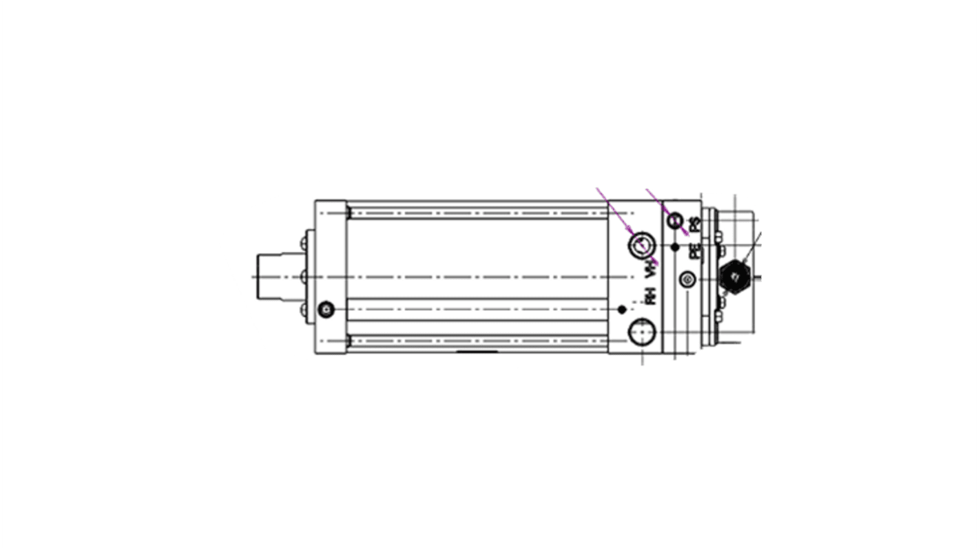 SMC Pneumatic Piston Rod Cylinder - XT581B90-H072-150P, XT Series