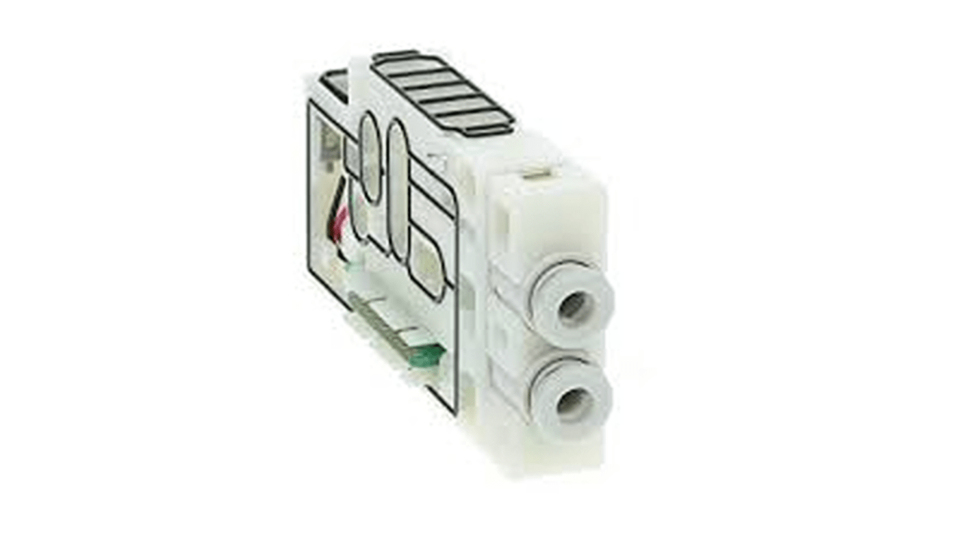 SMC SY5000 series 2 station One-touch Fitting 8 mm Manifold Base for use with Valve, SY50M-2-2DA-C8-NA