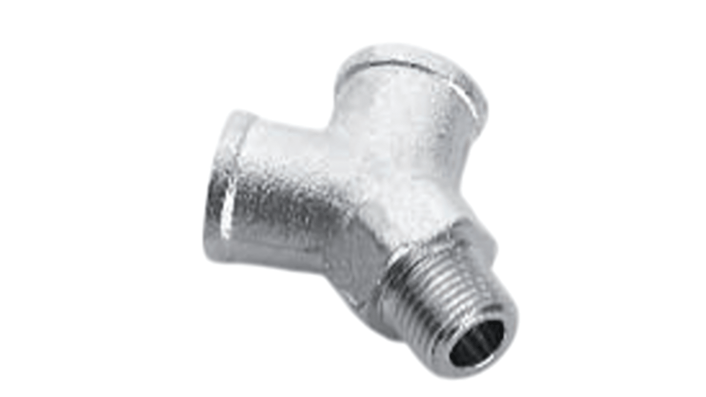SMC FUM Series Elbow Fitting, R 3/8 to G 3/8, Threaded-to-Tube Connection Style, FUMF03-03