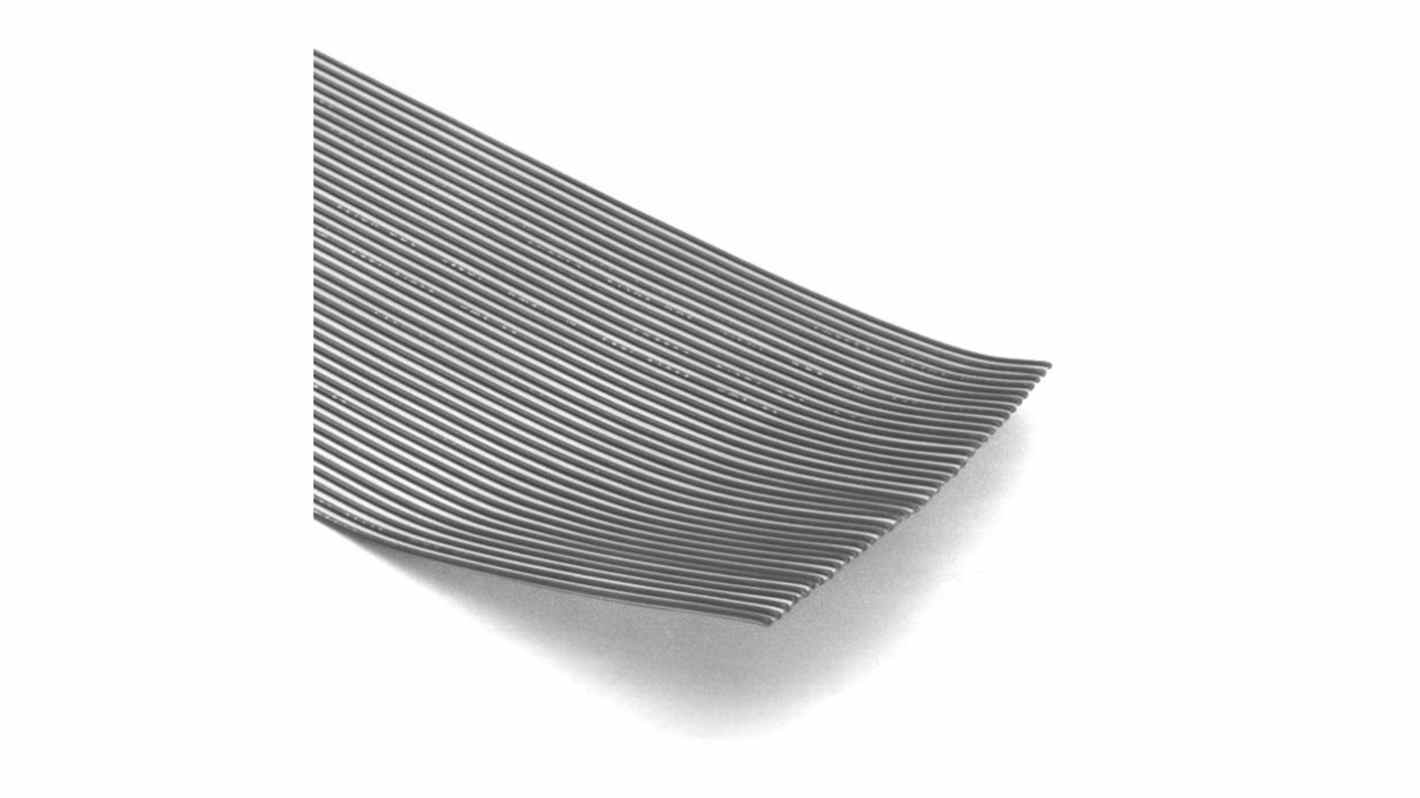 3M 8124 Series Flat Ribbon Cable, 10-Way, 2.54mm Pitch, Unterminated to Unterminated