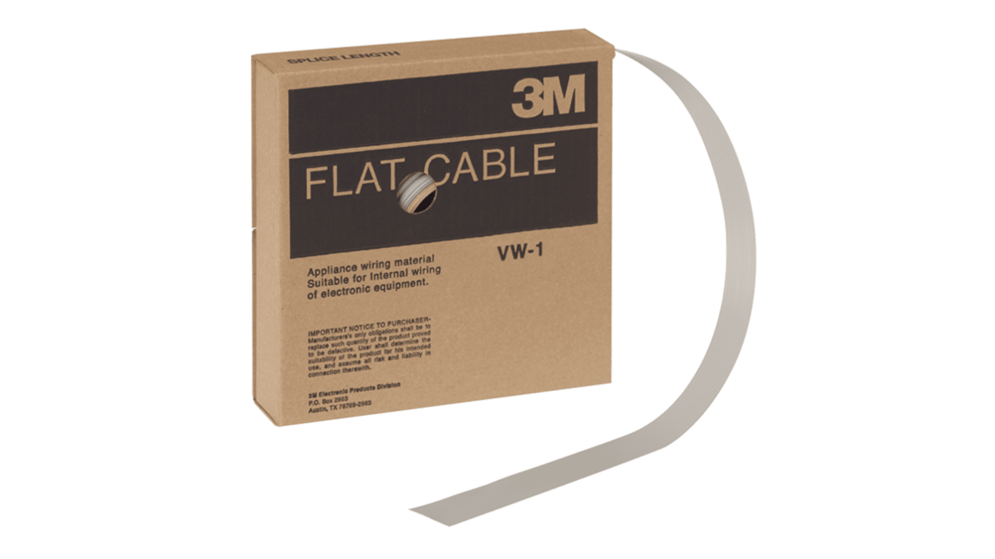 3M 3749 Series Flat Ribbon Cable, 80-Way, 0.64mm Pitch, Unterminated to Unterminated