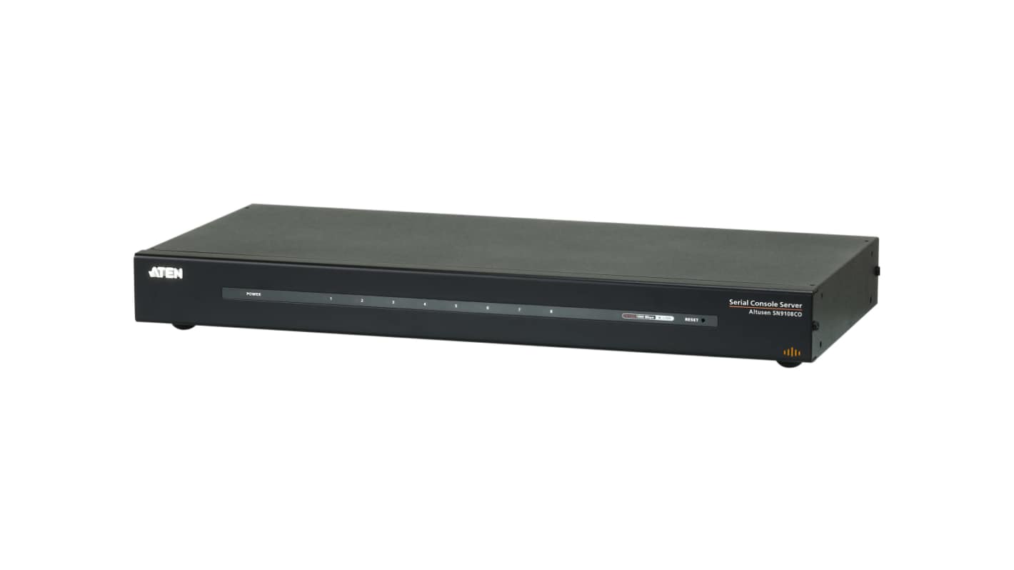 Aten Serial Device Server, 1 Ethernet Port, 8 Serial Port, Ethernet Interface, 0.3 → 230.4kbps Baud Rate