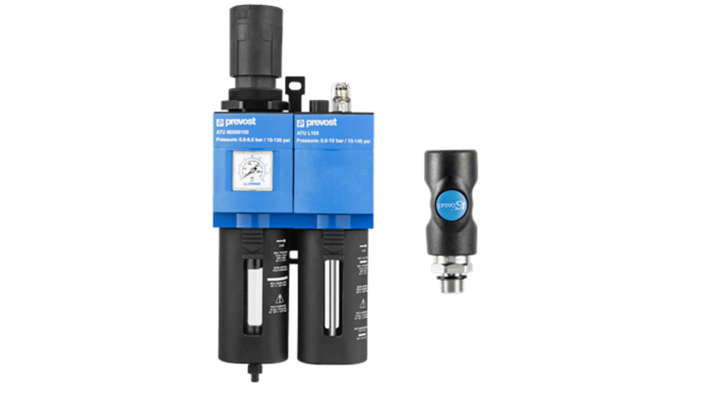 PREVOST G 1/2 Filter Regulator Lubricator, 25μm Filtration Size