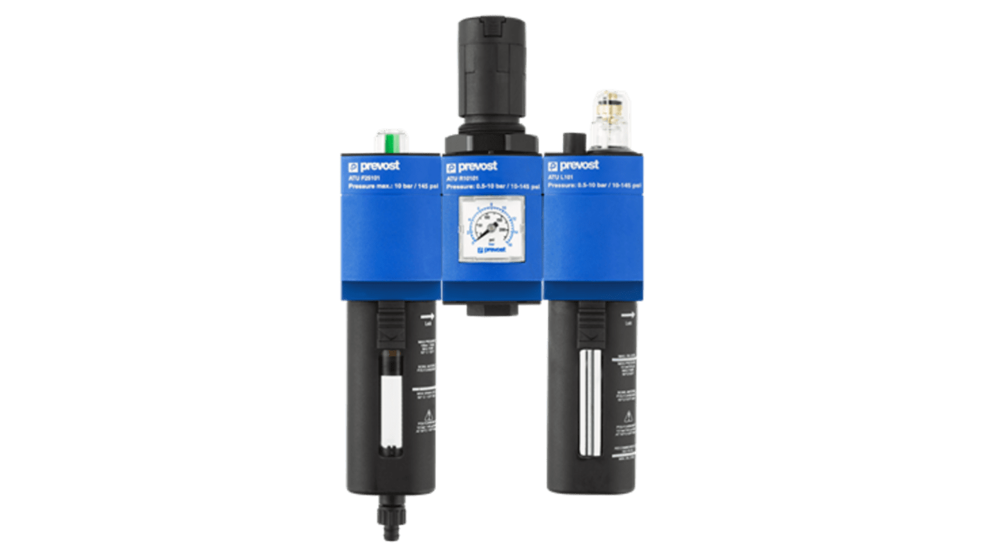 PREVOST G 1/2 Filter Regulator Lubricator, 25μm Filtration Size