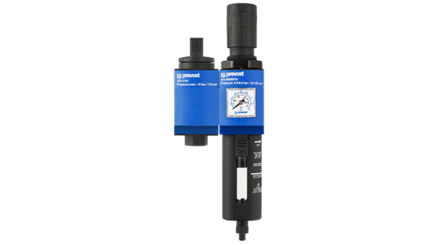 PREVOST ATU Filter Regulator, 25μm, G 1/2, Manual, 10 bar, ATU VM2585103