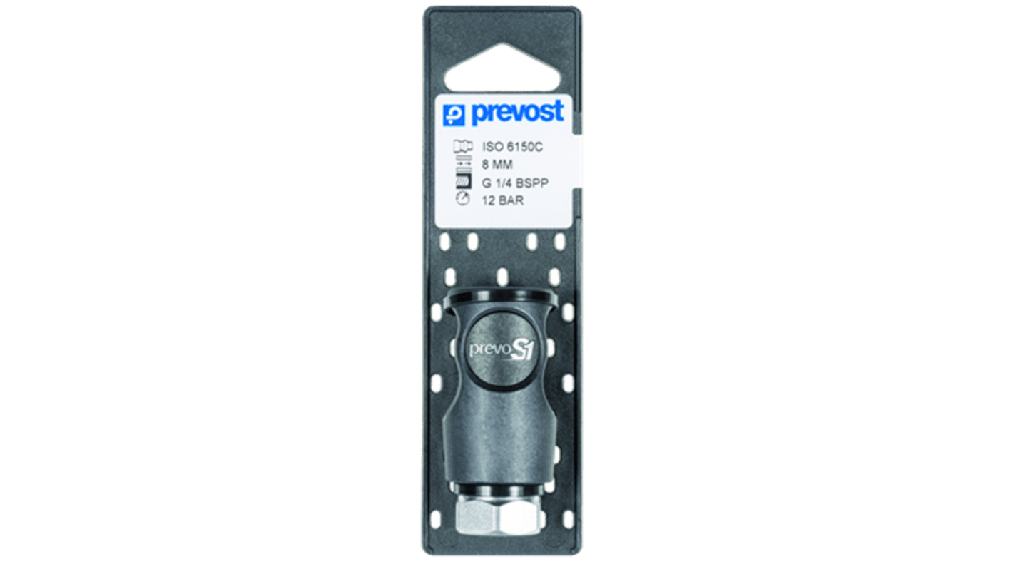 PREVOST Female Pneumatic Quick Connect Coupling, G 3/8 Female Female Thread