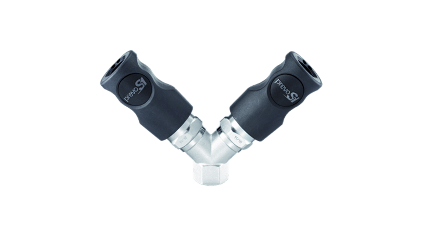 PREVOST Composite Body Female Pneumatic Quick Connect Coupling, G 1/2 Female Female Thread