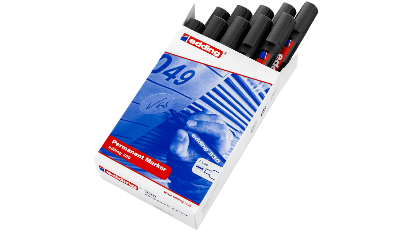 Edding 1 → 5 mm Tip Black Marker Pen