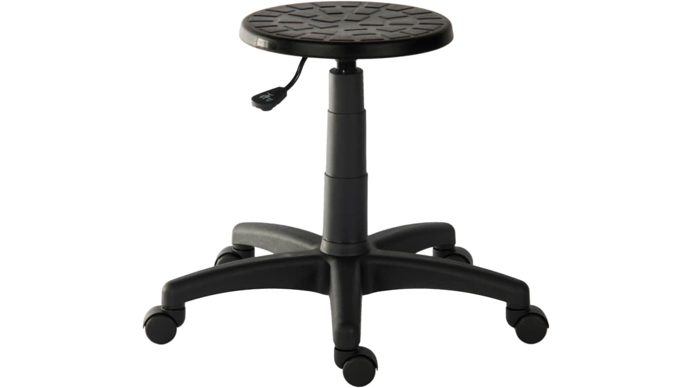RS PRO Black Polyurethane Stool, 100kg Weight Capacity