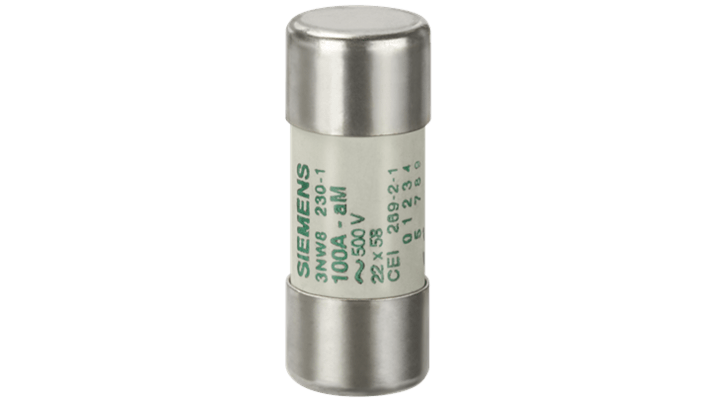 Siemens 16A Cartridge Fuse, 22.2 x 58mm