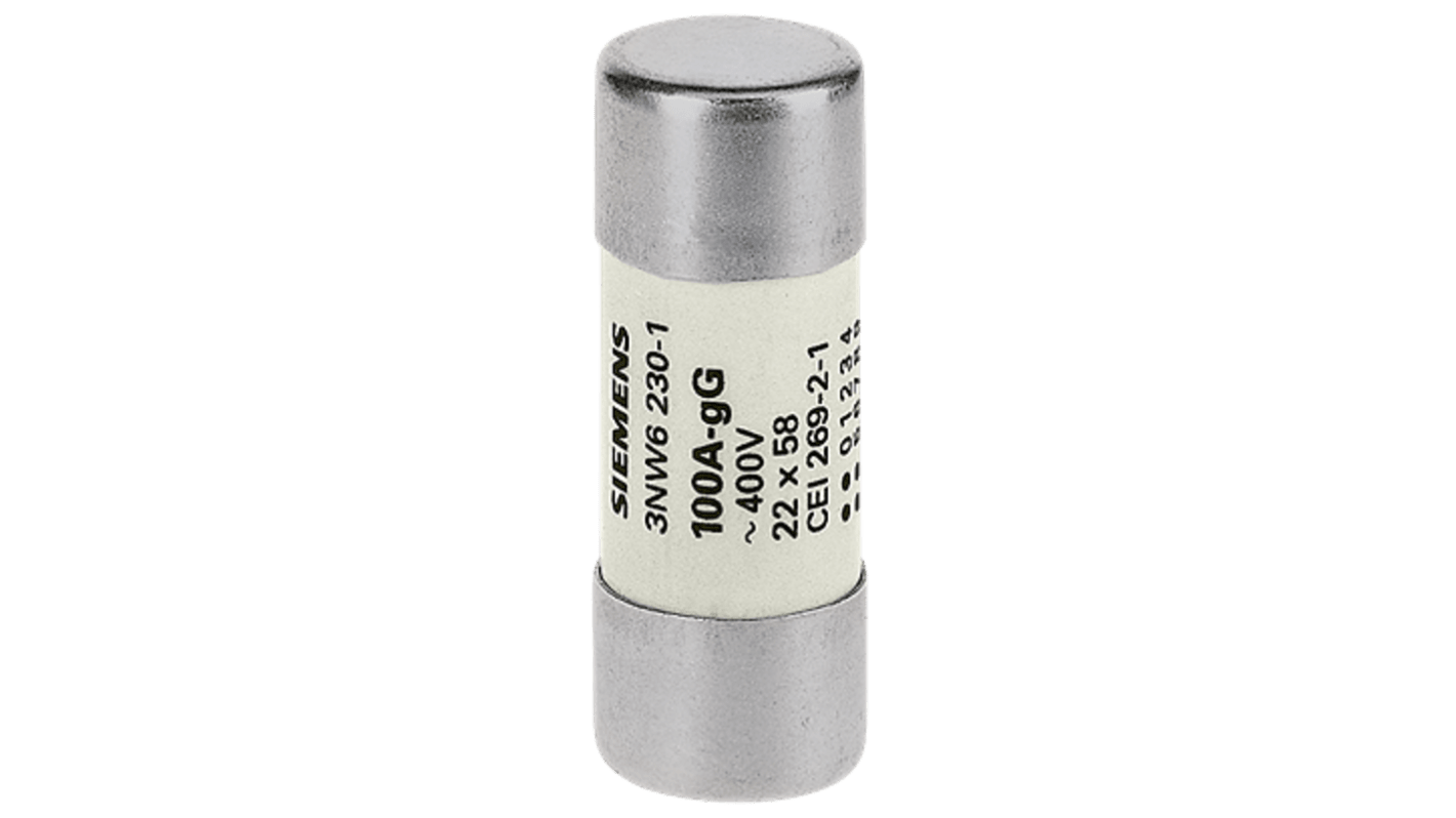 Siemens 20A Cartridge Fuse, 22.2 x 58mm
