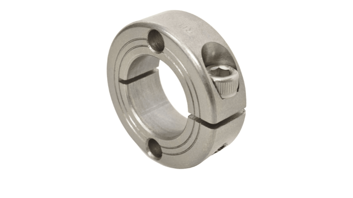Ruland Shaft Collar, One Piece, Clamp, Bore 25mm, OD 45mm, W 15mm, 303 Stainless Steel