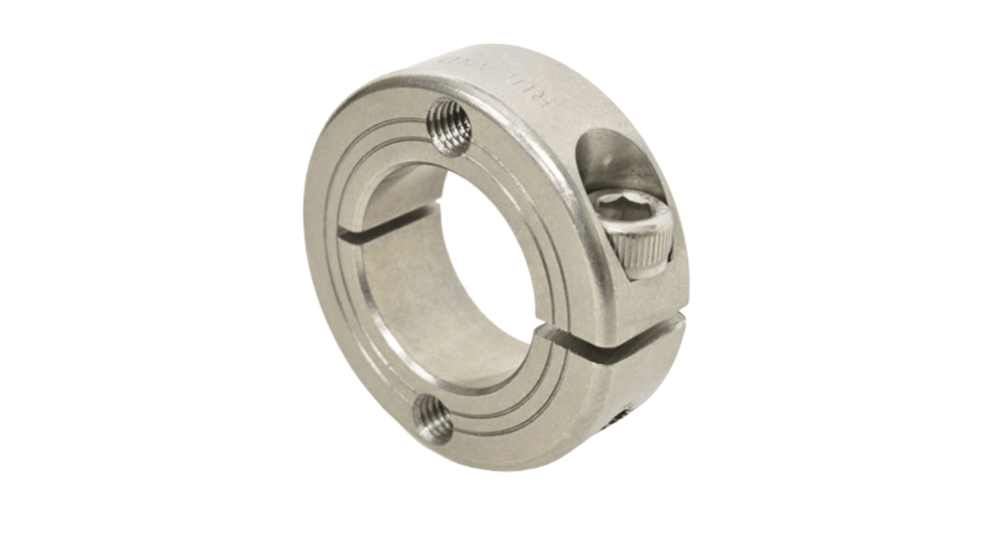 Ruland Shaft Collar, One Piece, Clamp, Bore 35mm, OD 57mm, W 15mm, 303 Stainless Steel