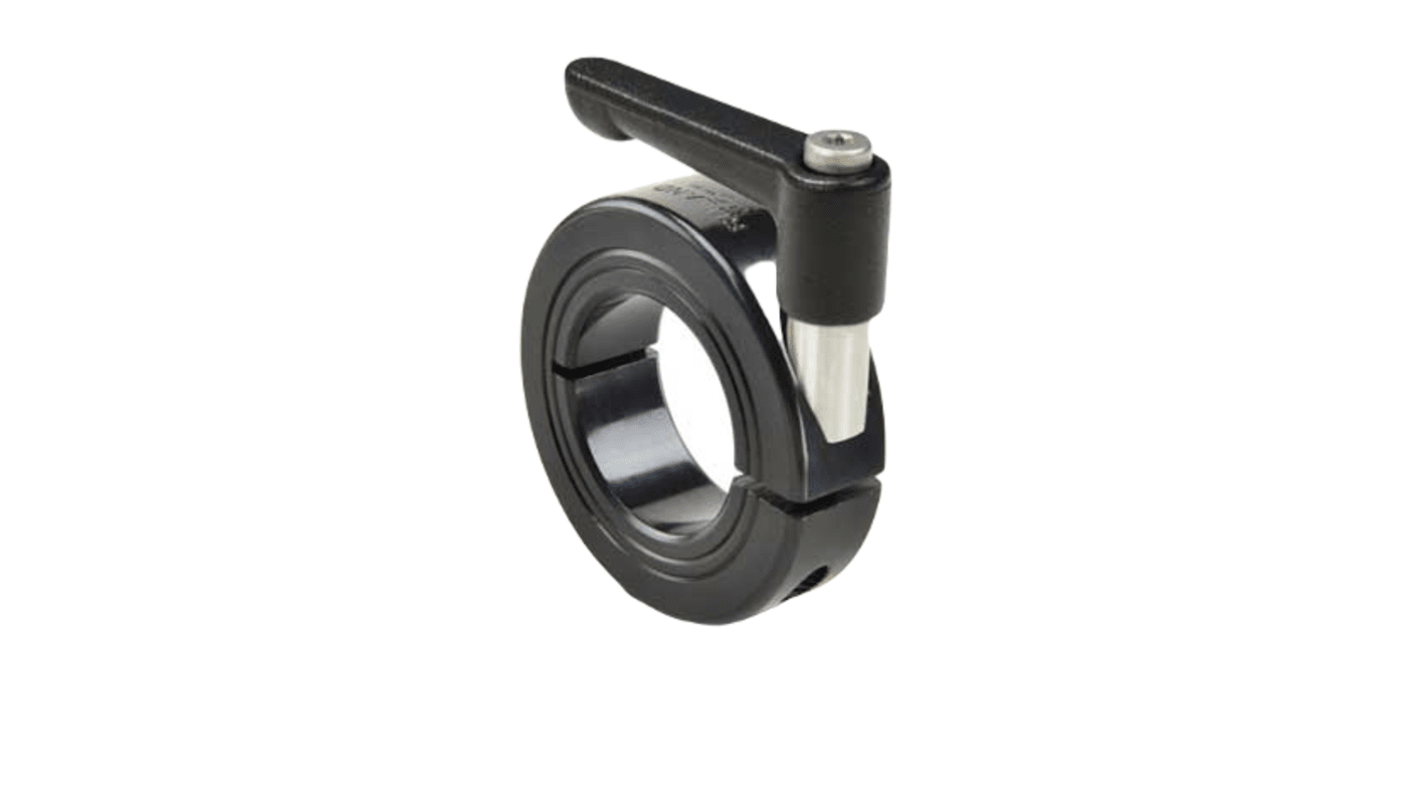 Ruland Shaft Collar, One Piece, Quick Clamp, Bore 16mm, OD 34mm, W 13mm, 1215 Lead-Free Carbon Steel