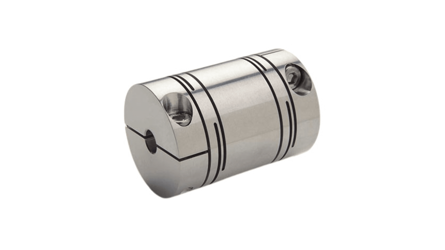 Ruland Shaft Coupling, 13mm Outside Diameter, 6mm Bore, 20mm Length Flexible Coupling